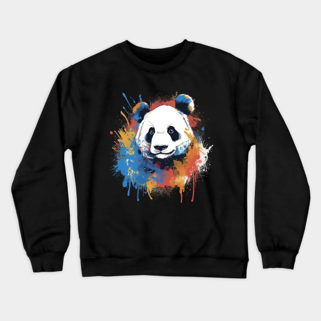 Panda Bear Crewneck Sweatshirt by GreenMary Design